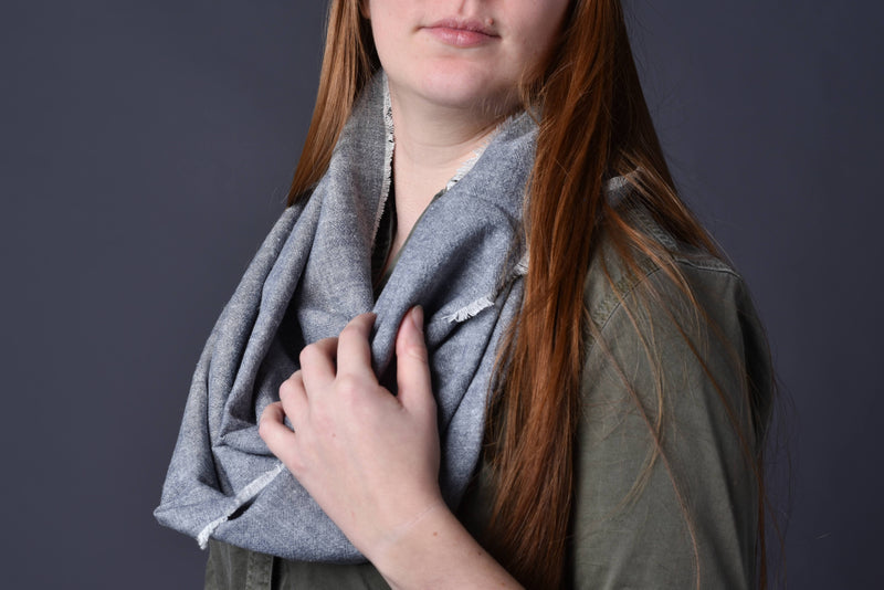 Infinity Scarf with Hand Frayed Edges - Celebrate Local, Shop The Best of Ohio