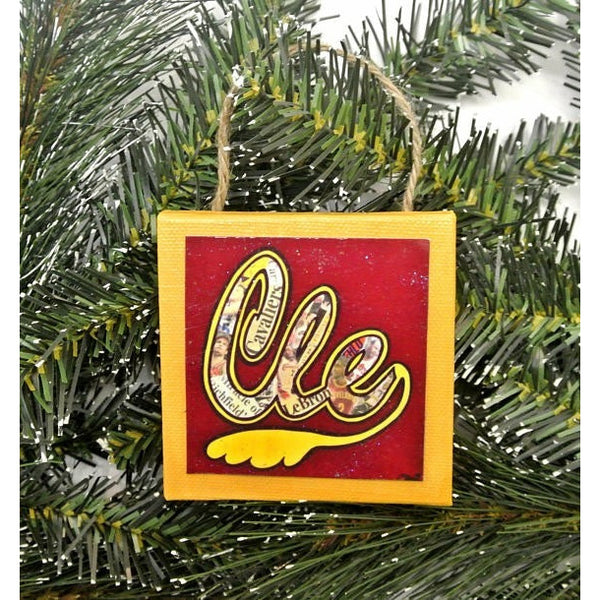 Cleveland Cavs Mini Canvas Ornament - Celebrate Local, Shop The Best of Ohio