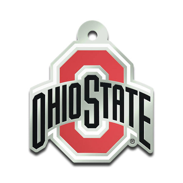 1 1/2" x 1 3/4" Ohio State Mirrored Athletic O Keychain - Conrads College Gifts