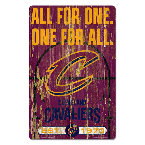 11" x 17" Cleveland Cavaliers All For One Sign