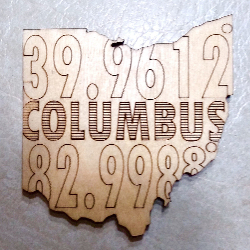 Latitude Longitude Ohio Cities Coaster - Celebrate Local, Shop The Best of Ohio