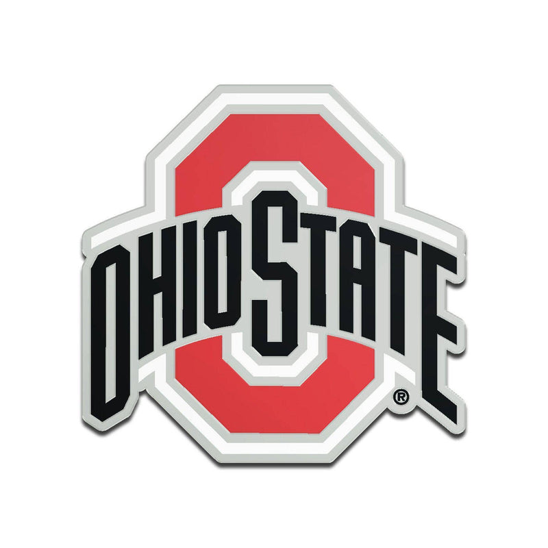 3" x 3" Ohio State Buckeyes Mirrored Full Color Athletic O Car Emblem - Conrads College Gifts