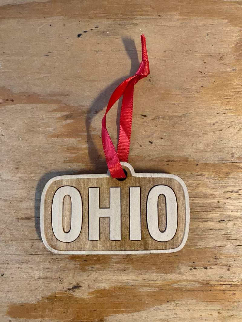 HOME Ohio Wood Ornament (Various Shapes)