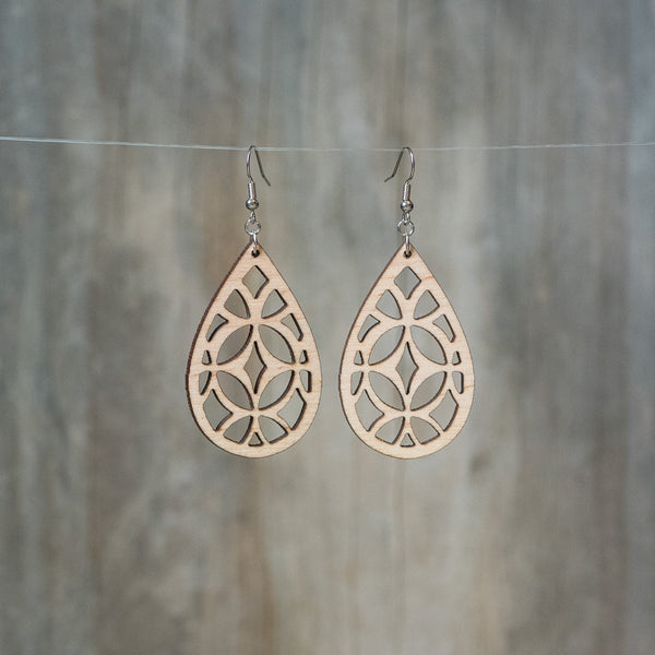 Natural Maple Mosaic Earring - Celebrate Local, Shop The Best of Ohio