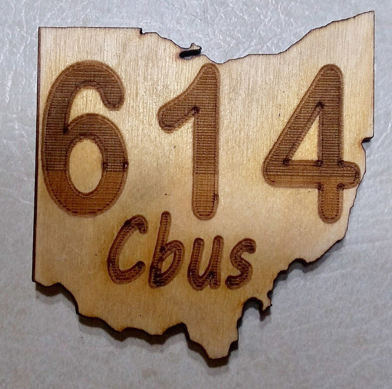 Columbus 614 Wood Coaster - Celebrate Local, Shop The Best of Ohio