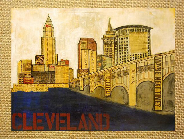 Cleveland Cityscape Print 8x10 - Celebrate Local, Shop The Best of Ohio