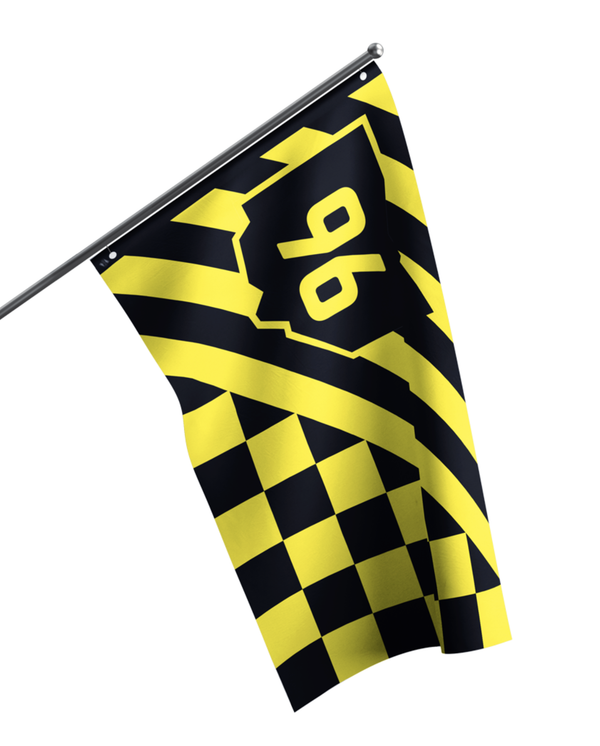 Ohio 96 Checkered and Stripes Flag  3 ft x 5 ft