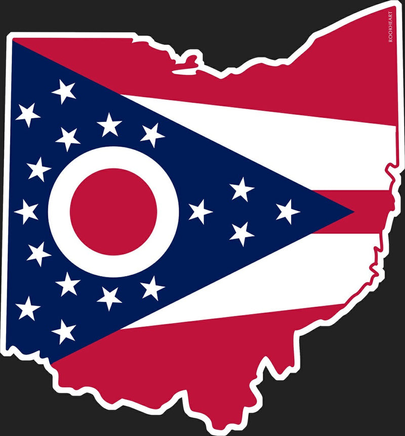 Ohio Flag State Silhouette Vinyl Decal - Celebrate Local, Shop The Best of Ohio
