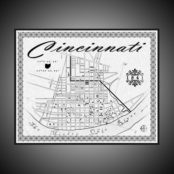 Replication of Cincinnati Street Map 1841