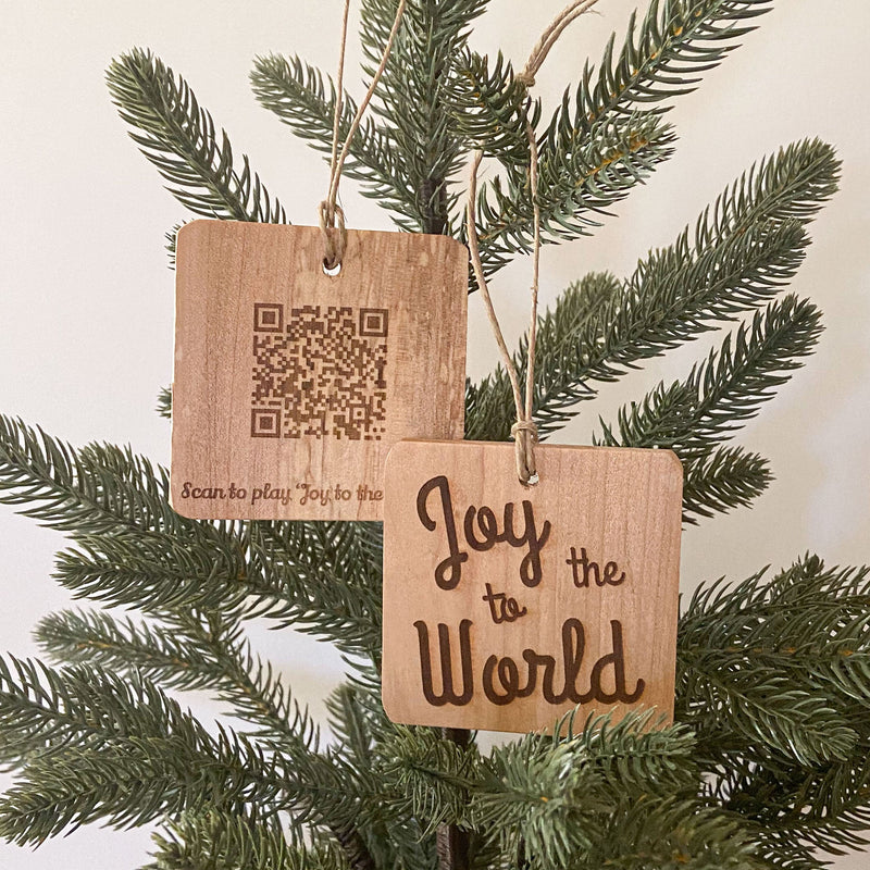Christmas Carols Scan and Play Wood  Ornament - Variety  of Songs