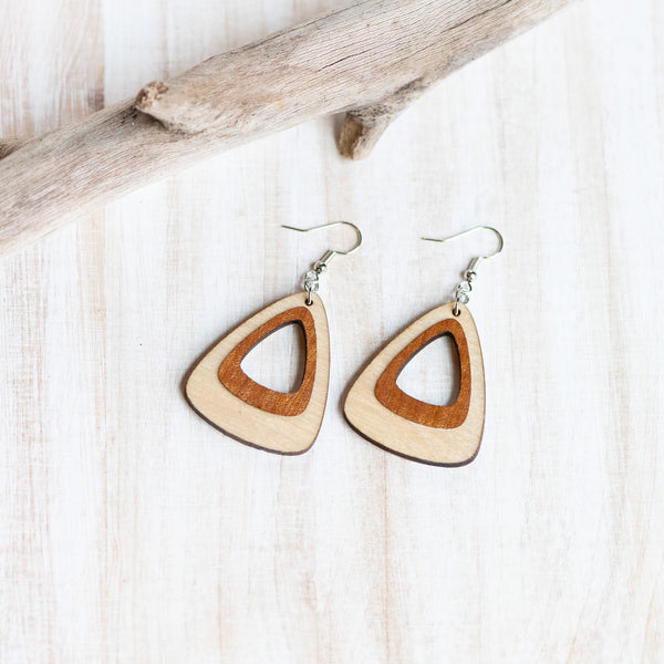 Natural Triangle Earrings