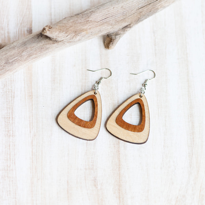Natural Triangle Earrings