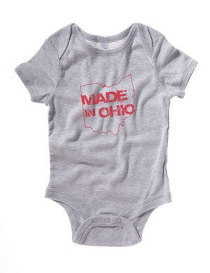 Made in Ohio Gray Infant Onesie - Celebrate Local, Shop The Best of Ohio