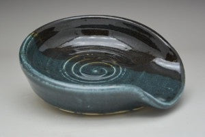 Smokey Blue Hand Thrown Ceramic Spoon Rest - Celebrate Local, Shop The Best of Ohio