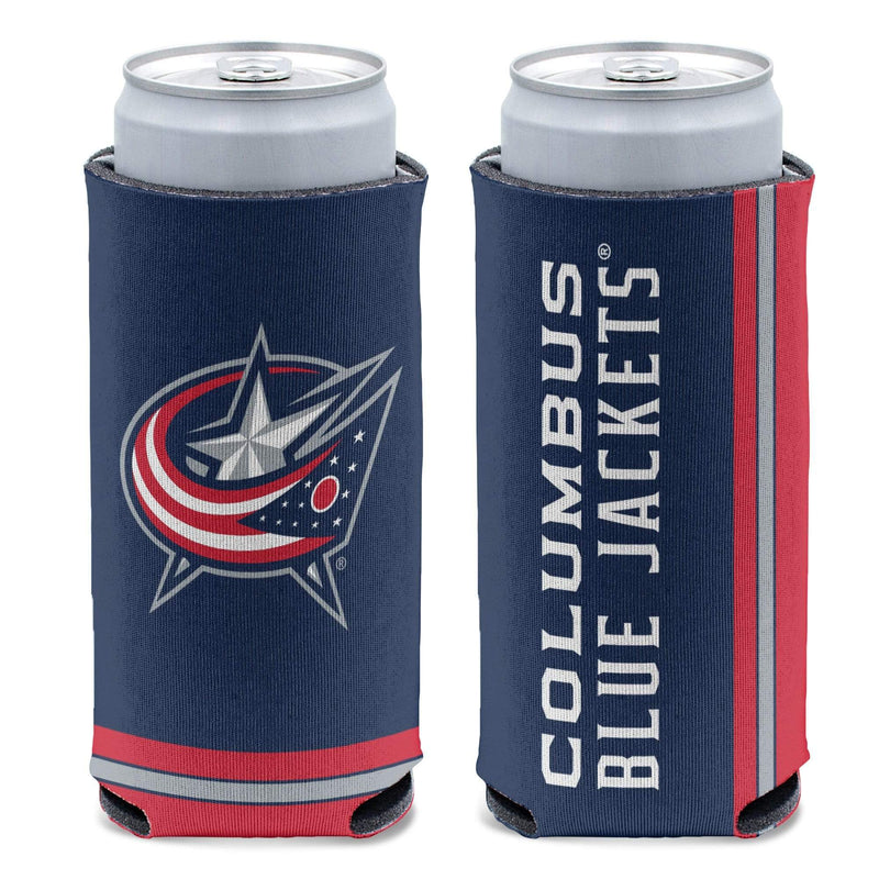 Columbus Blue Jackets Blue 12oz 2 Sided Slim Can Cooler - Conrads College Gifts