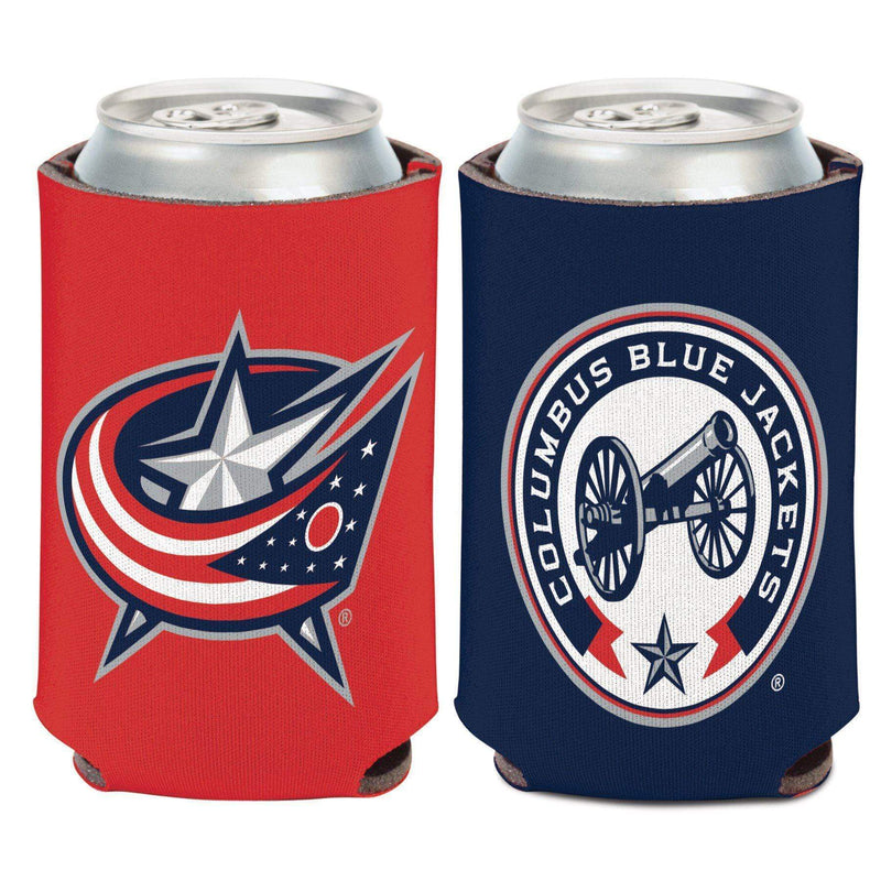 Columbus Blue Jackets Red and Blue 2 Sided Can Cooler - Conrads College Gifts