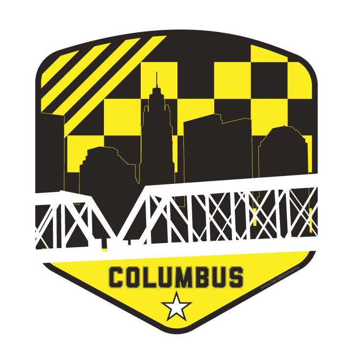 Columbus Ohio Shield Yellow Black - Celebrate Local, Shop The Best of Ohio