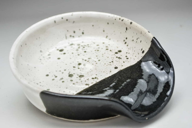 Bold Contrast Hand Thrown Ceramic Spoon Rest - Celebrate Local, Shop The Best of Ohio