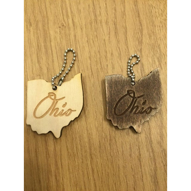 Ohio Scripted Wood Keychain - Celebrate Local, Shop The Best of Ohio