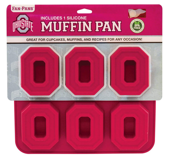 Ohio State Buckeyes Block O Silicone Muffin Pan - Conrads College Gifts