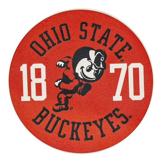 Ohio State Buckeyes Red Vintage Running Brutus Absorbent Stone Coaster - Conrads College Gifts